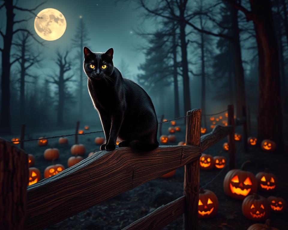 crna mačka i Halloween
