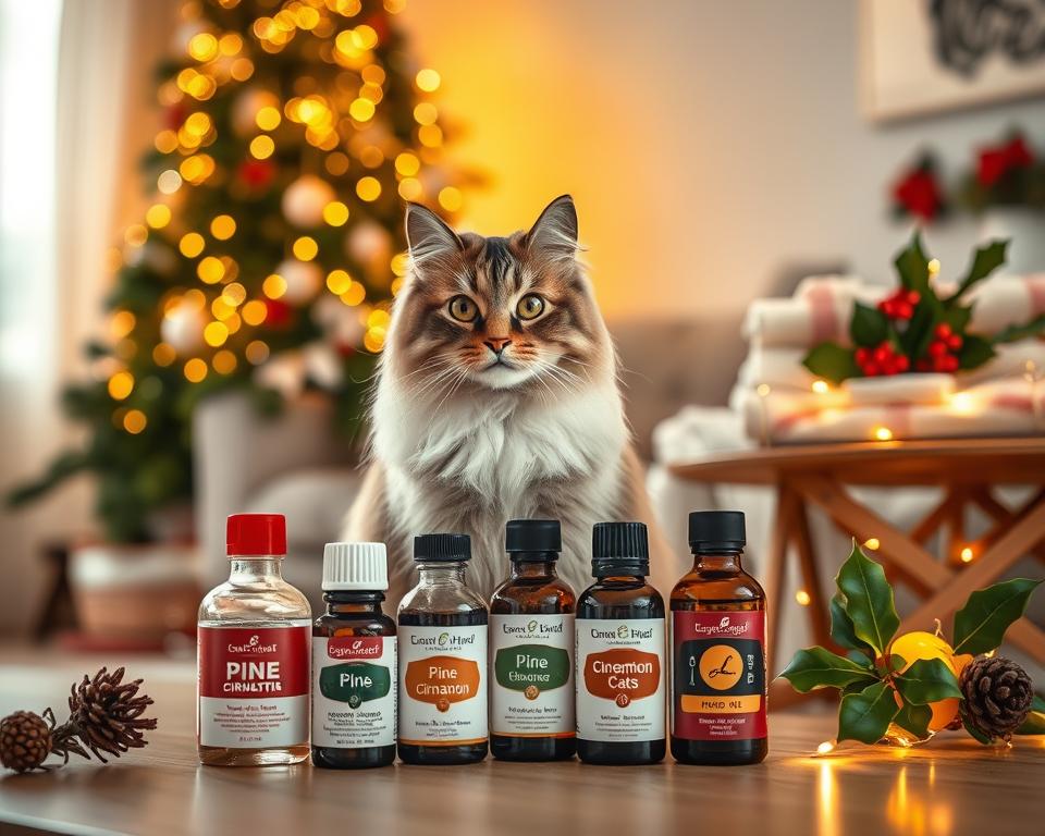 eterična ulja za Božić i mačka