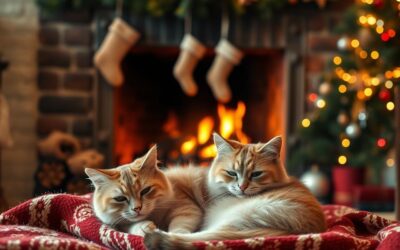 Kamin i mačka – pravi božićni ugođaj