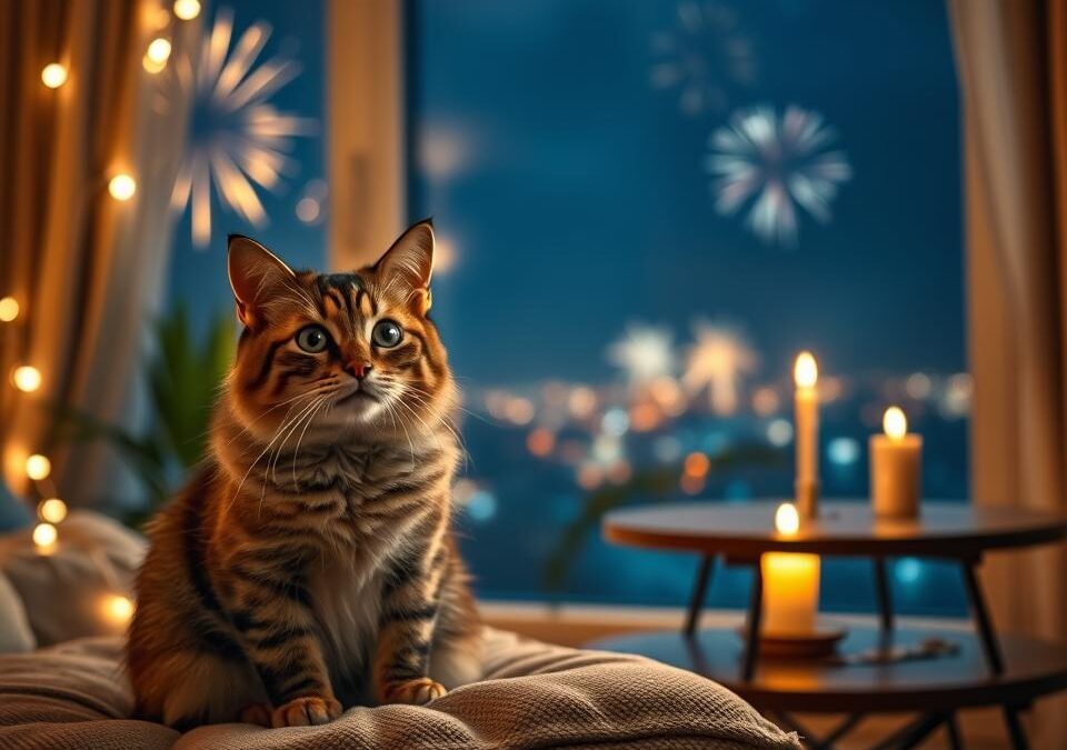 Silvestrovo bez petardi za tvoju mačku – savjeti za mir