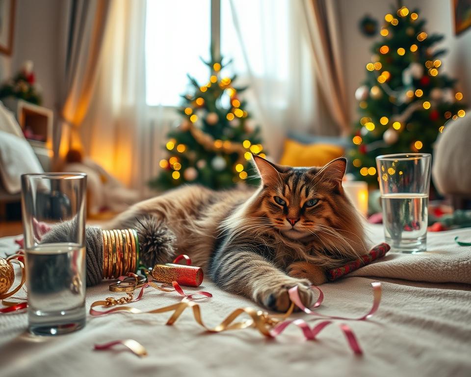 novogodisnja-rutina-macke novogodišnja rutina mačke