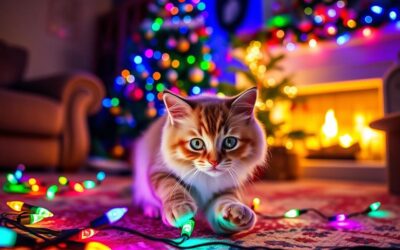 Mačka i božićne lampice – dekoracija ili zamka?