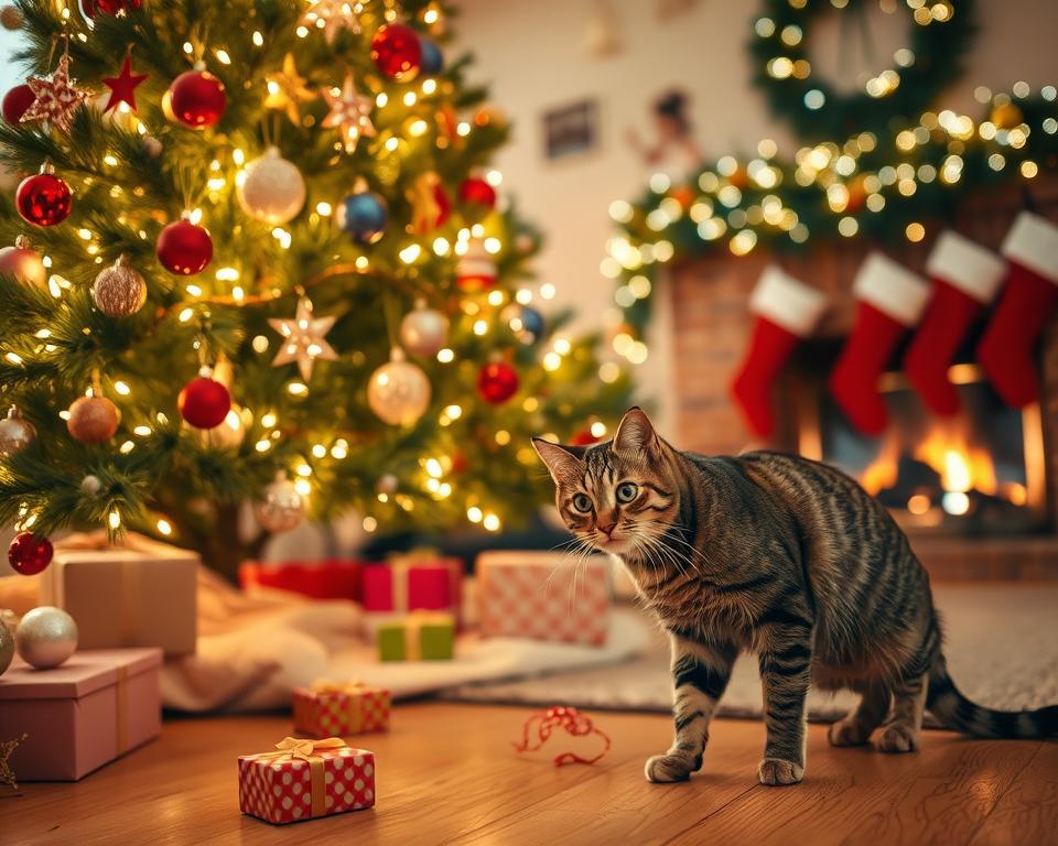 opasnosti božićnog drvca za mačku