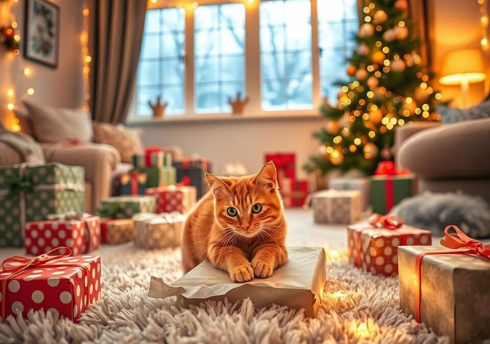 Mačke i raspakiravanje božićnih poklona – radost ili opasnost?