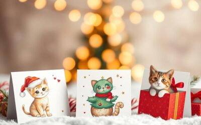 Božićne poklon-kartice za mačkoljupce za ispis
