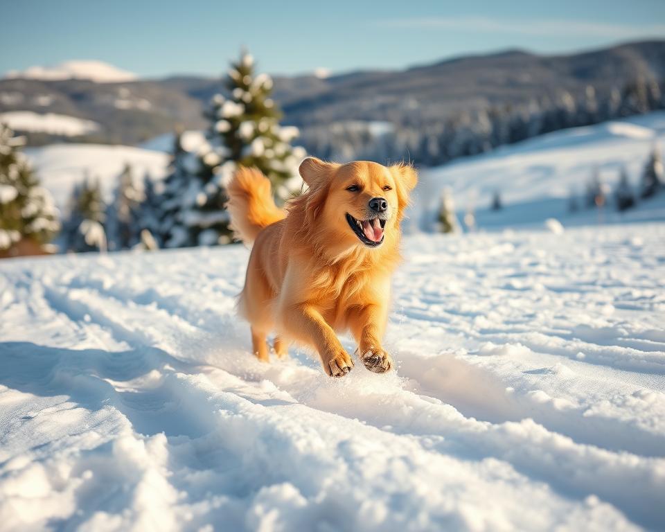 prednosti igre psa na snijegu