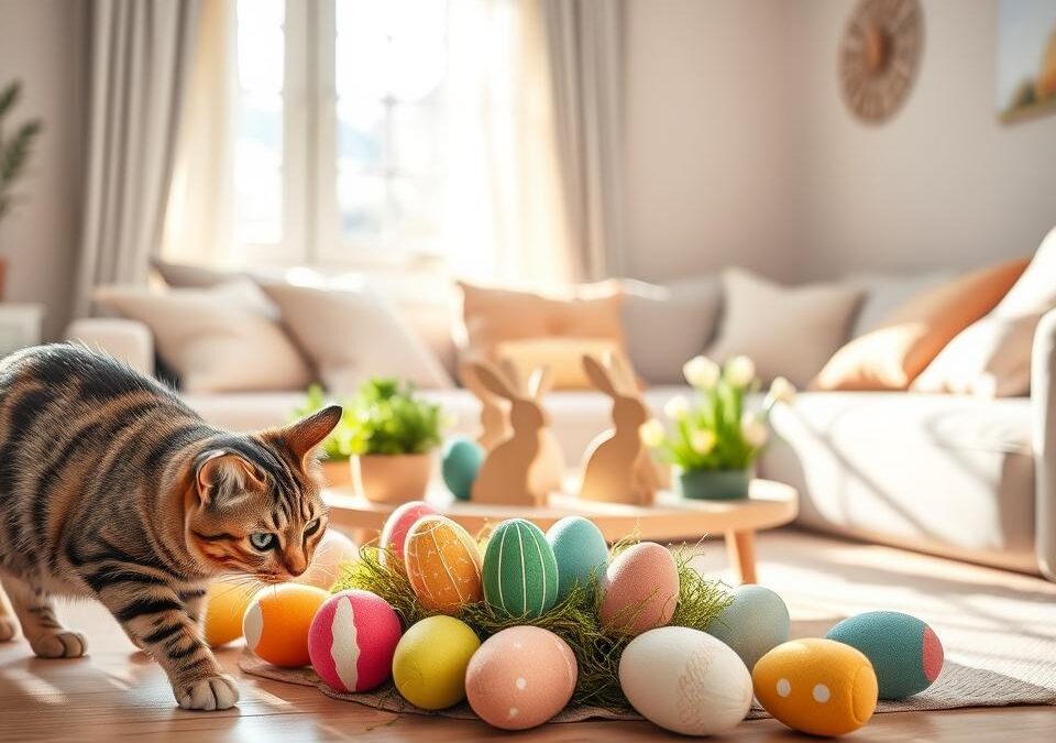 Uskrsne dekoracije sigurne za mačke – kako to učiniti