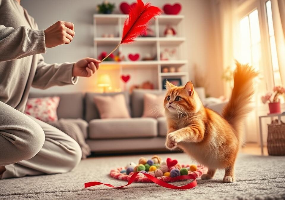 Valentinovske ideje za zajedničku igru s mačkom