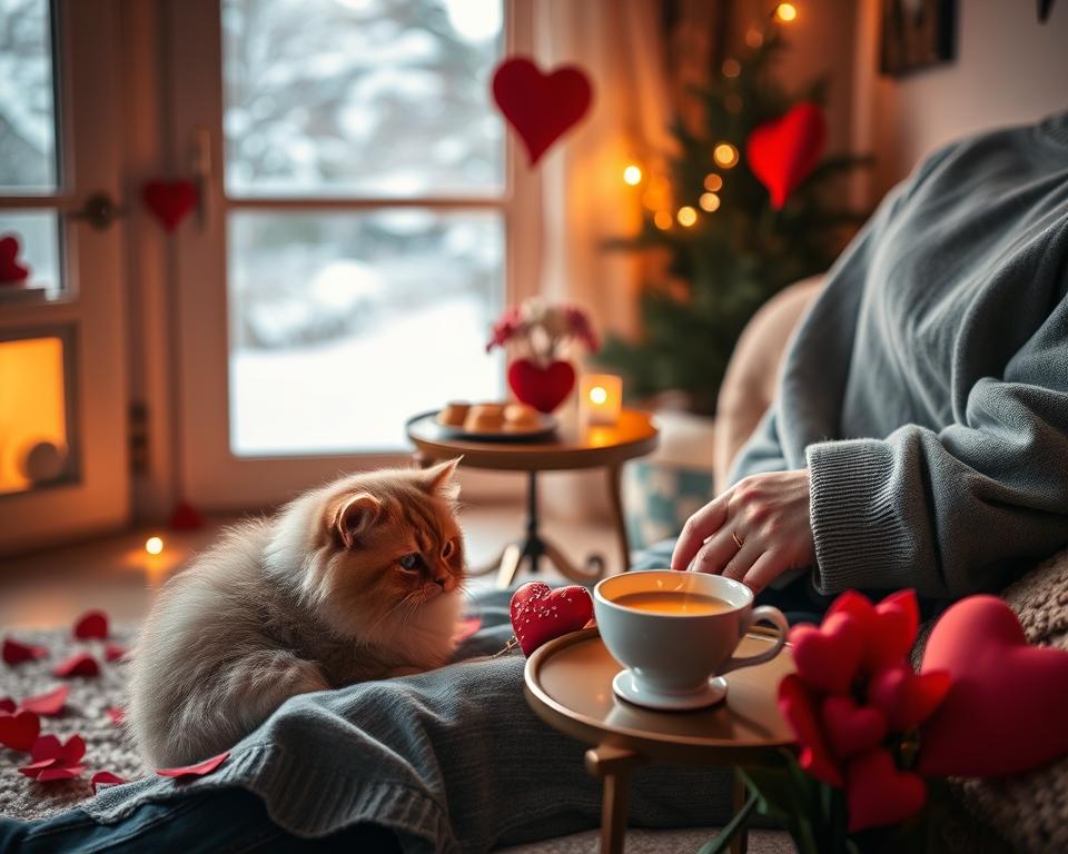 valentinovski zagrljaj s mačkom