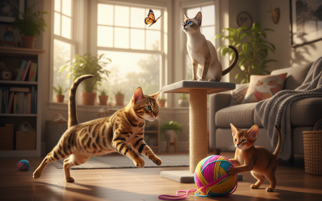 Aktivne pasmine mačaka – Sve što trebaš znati o tome!