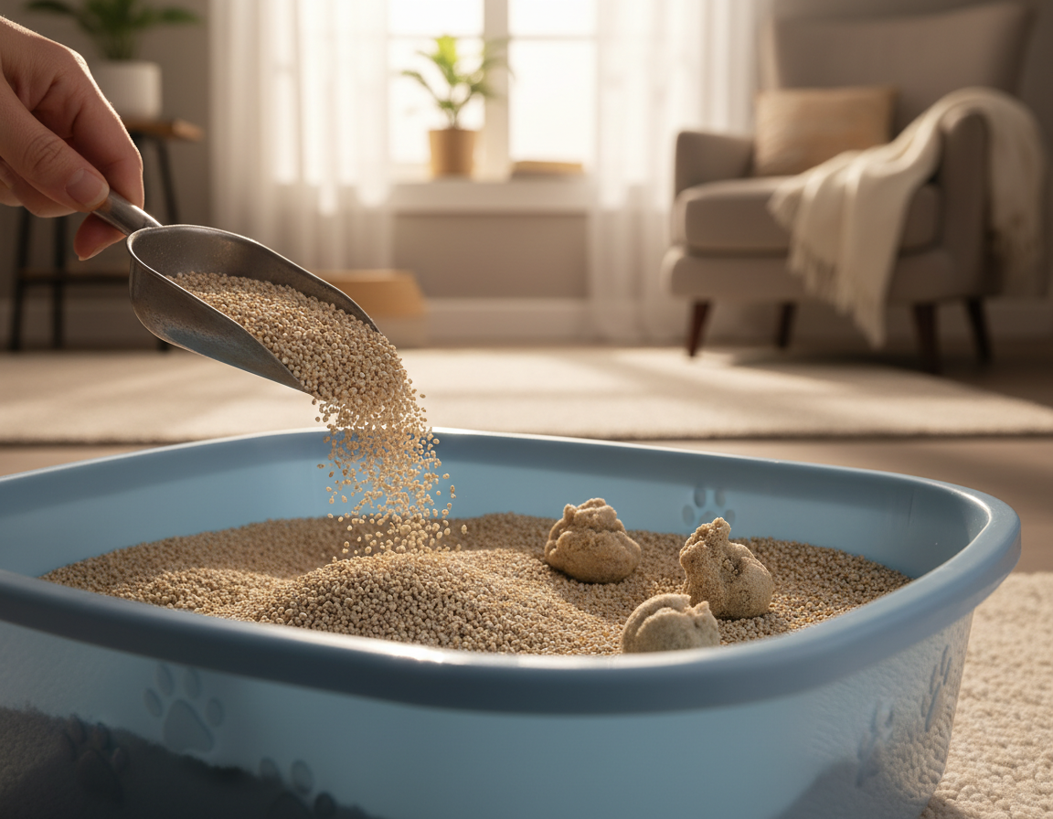 grudajući pijesak za mačke