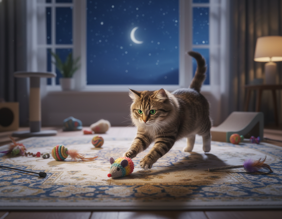 noćno vrijeme igre mačke