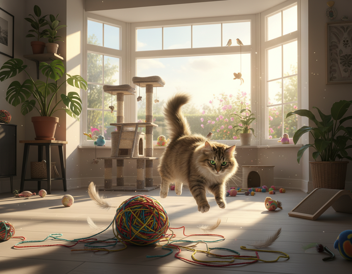 potreba mačke za kretanjem