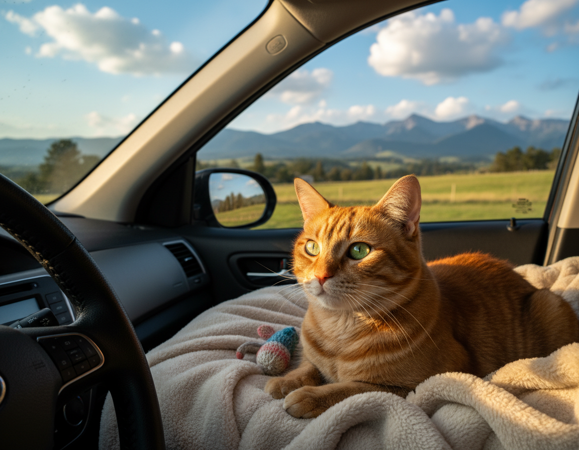 putovanje mačke automobilom