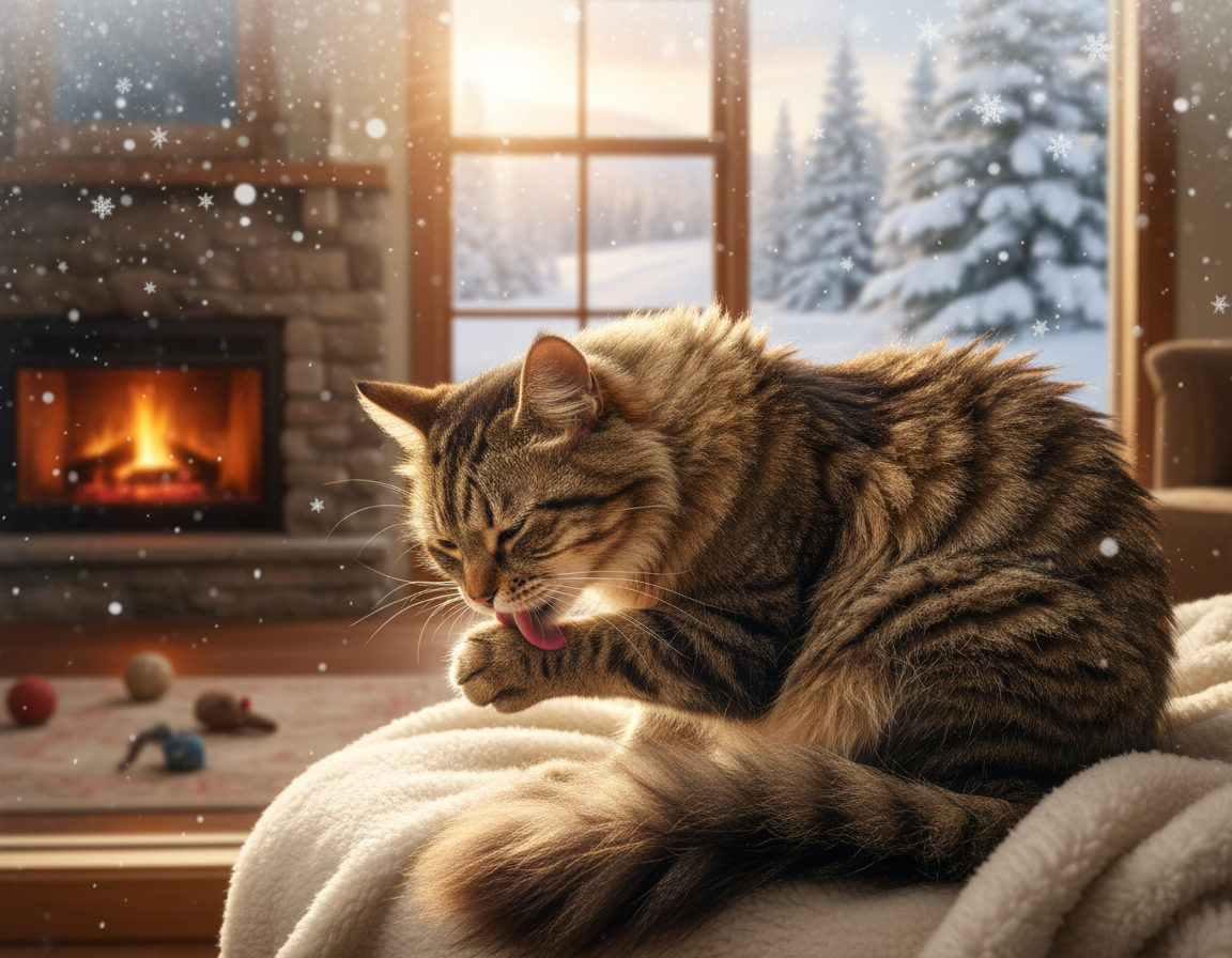 rast zimske dlake kod mačke