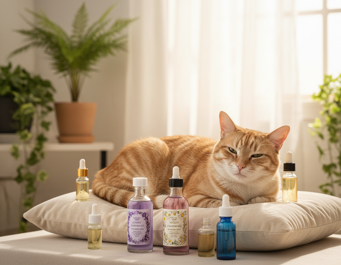 smanjenje stresa kod mačaka eteričnim uljima