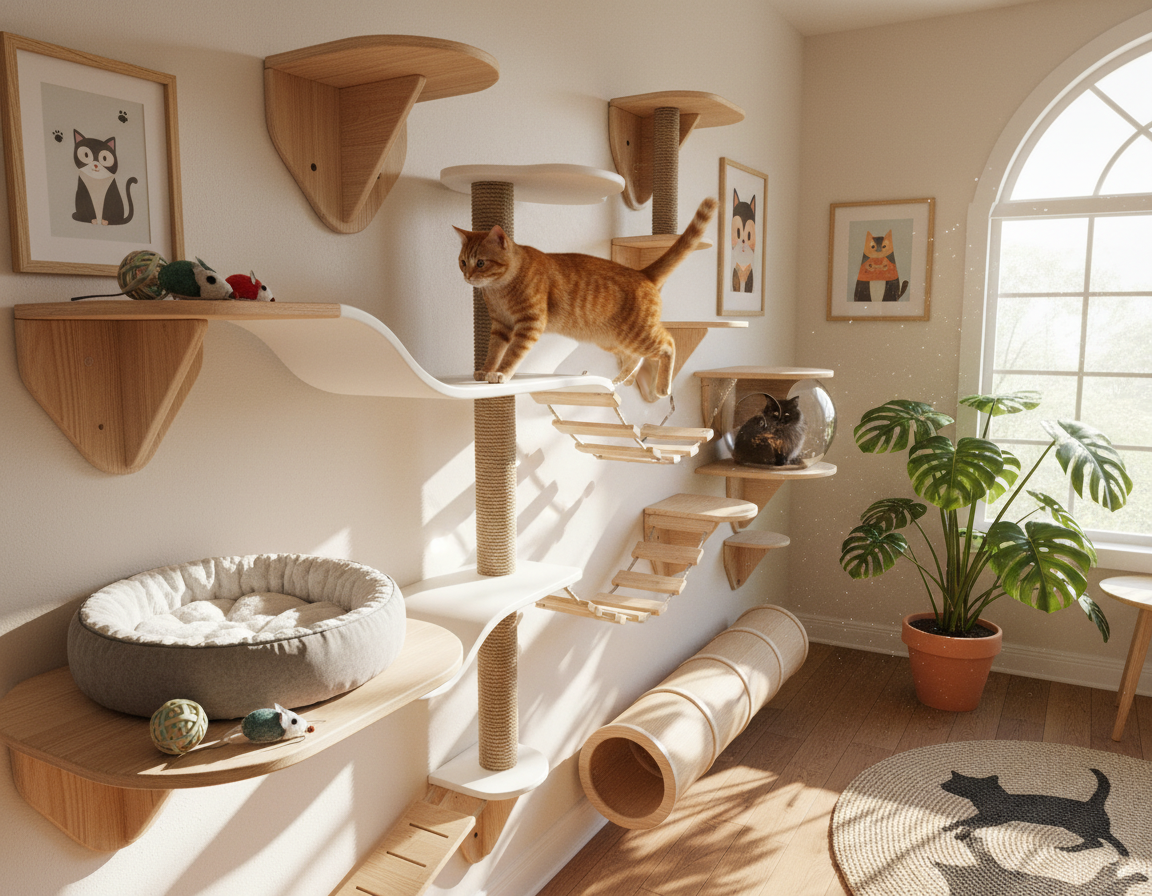 zidni sustavi za penjanje za mačke