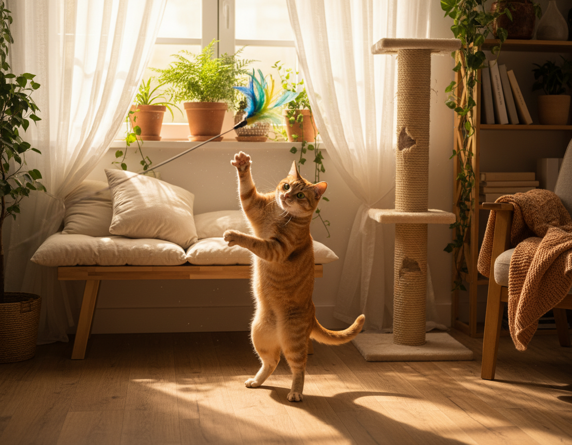 dnevne potrebe mačke za kretanjem