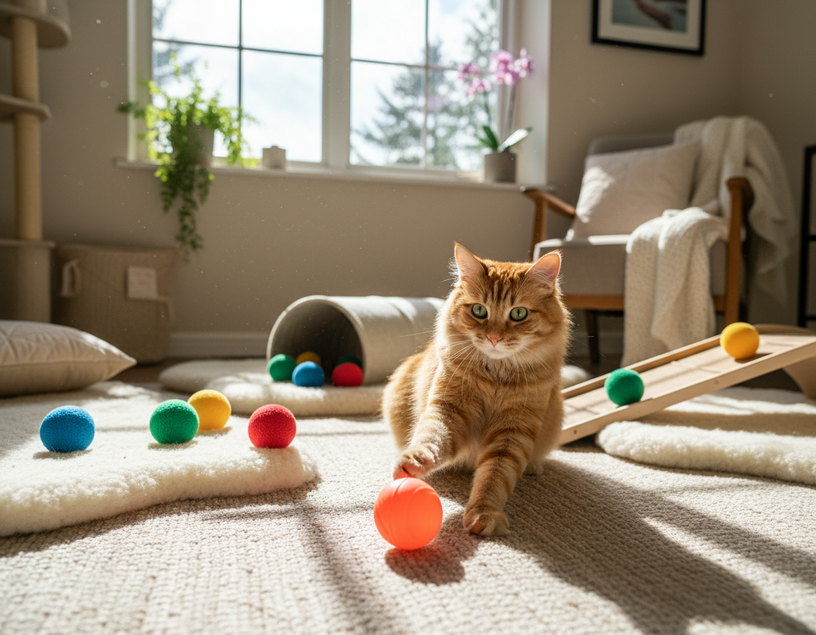 interaktivne igre s lopticama za mačke