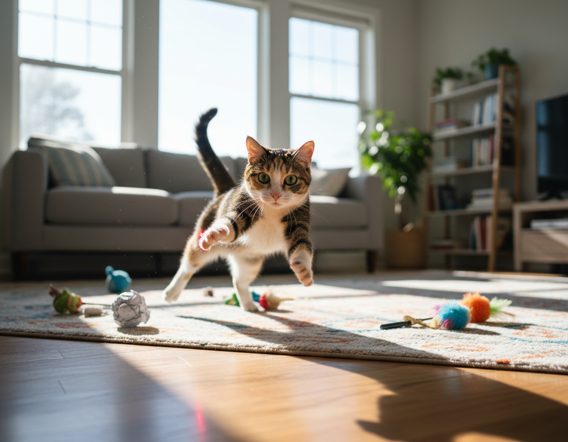 laserski trening kretanja za mačke