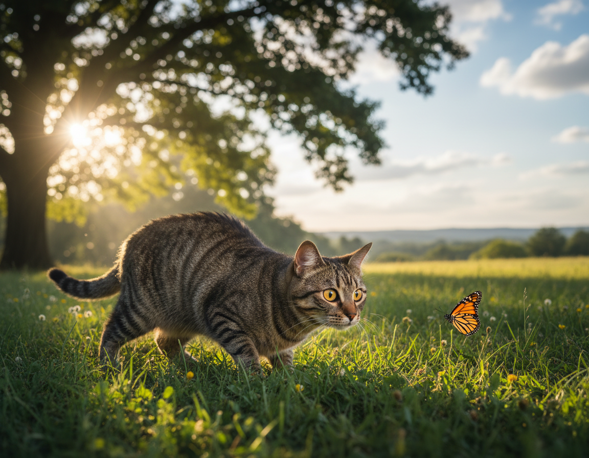 lovni instinkt mačke na otvorenom