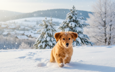 Kako naviknuti štene na snijeg?