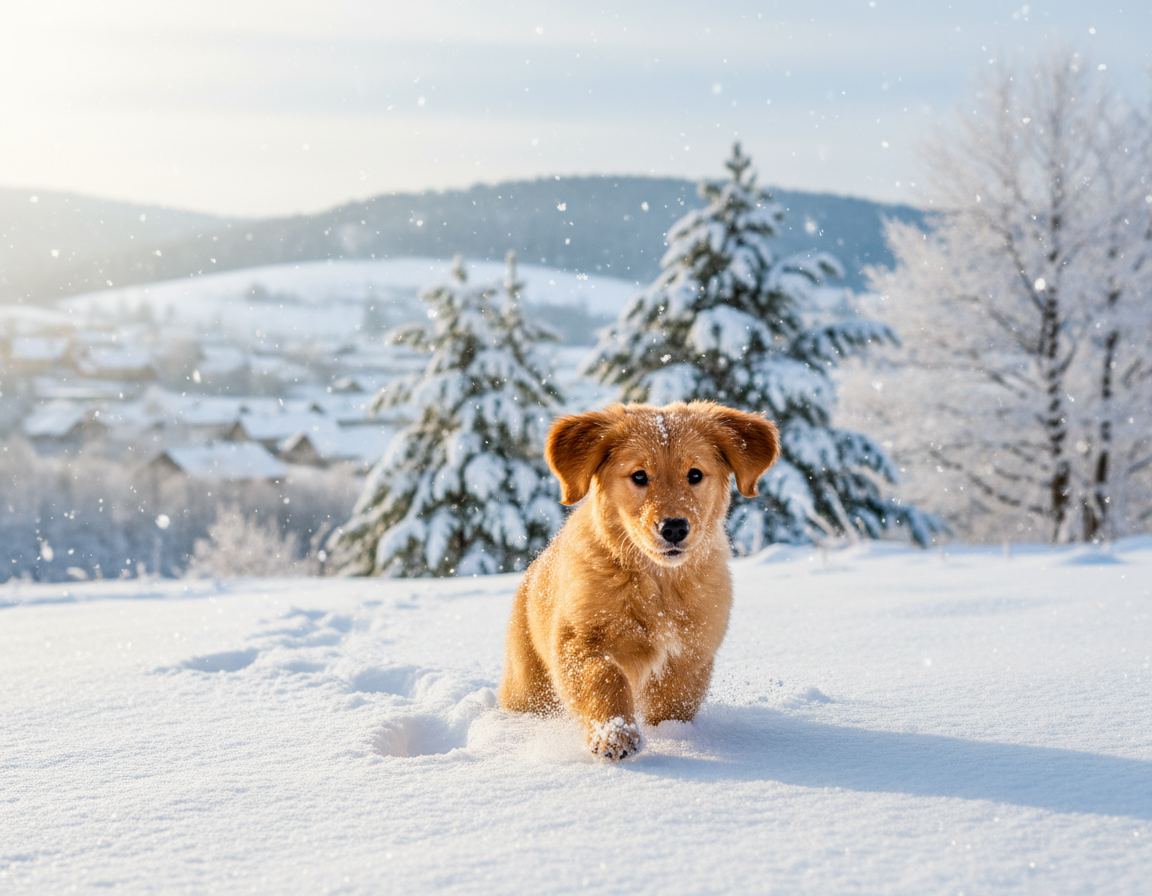 pas zima neiskusno štene