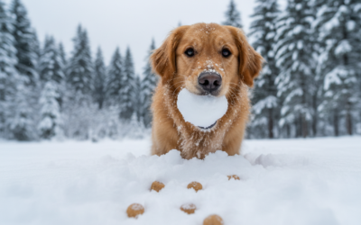 Traženje poslastica u snijegu – prirodna igra za psa zimi