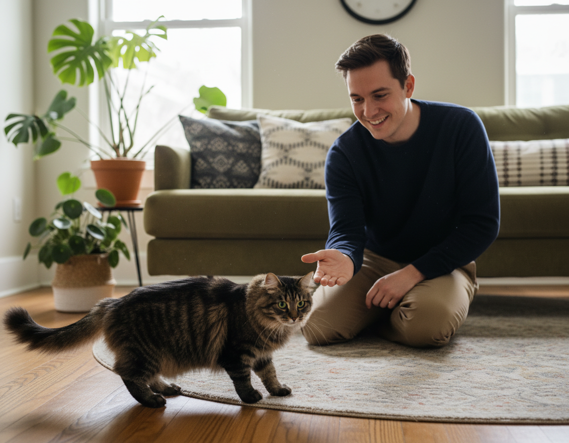 ponašanje mačke prema strancima