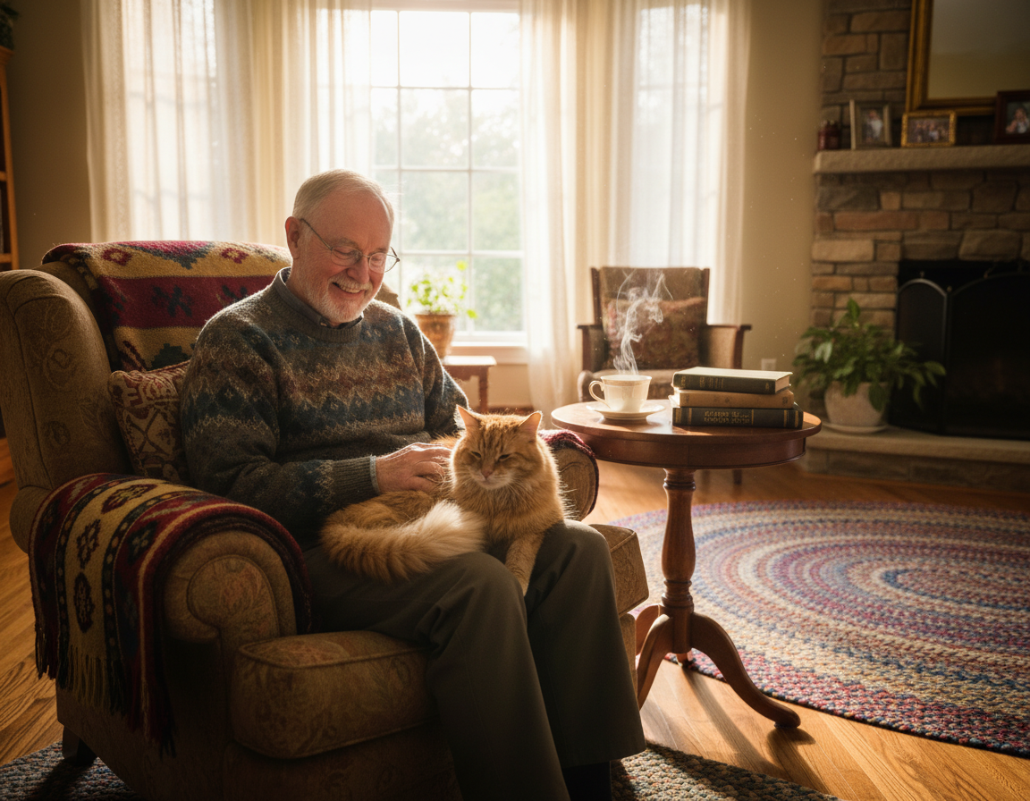 prijateljstvo mačke sa starijim osobama
