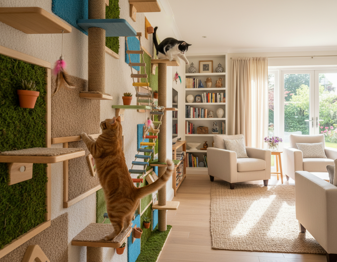 trening na zidu za penjanje za mačke