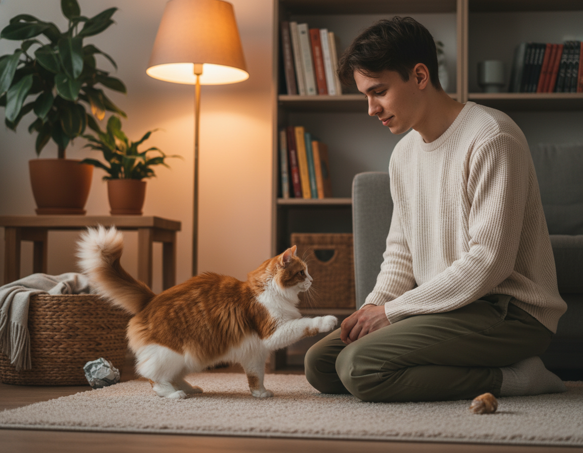 upoznavanje mačke s novim članom obitelji